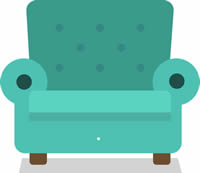 Ilustração de um sofá