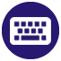 Icone de teclado para digitação