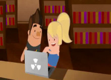 Ilustração de pessoas usando o computador